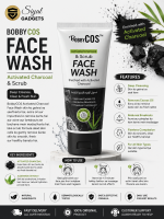 BobbyCOS Activated Charcoal & Scrub Face Wash